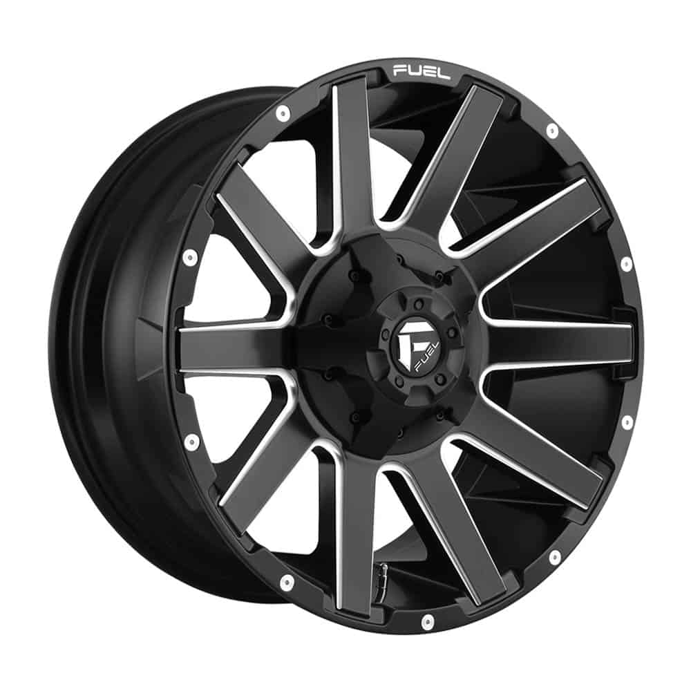 Fuel 1PC D616 CONTRA D616 20X9 8X6.5 MT-BLK-MIL 20MM - Intensery