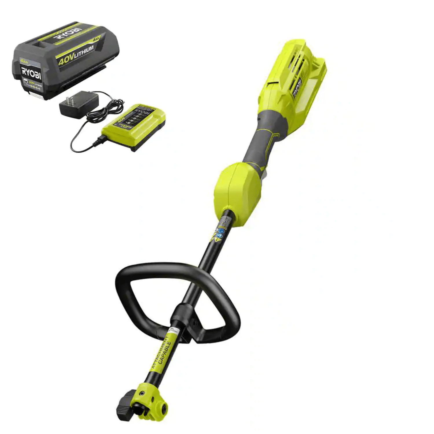 Ryobi 40V Expand-It Cordless Battery Attachment Capable Trimmer Power Head - Intensery