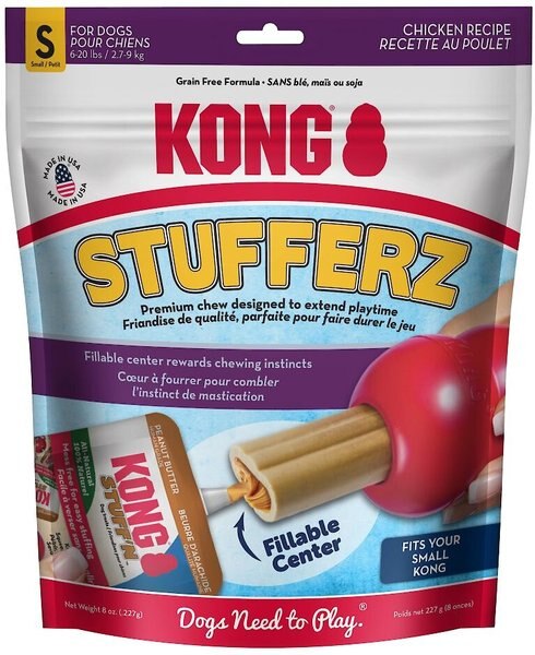 KONG Stufferz Chicken Dog Treats， 8-oz bag， Small - Intensery