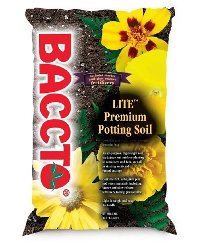Michigan Peat Company Michigan Peat Baccto Lite Premium Potting Soil， 8 Quart - Intensery