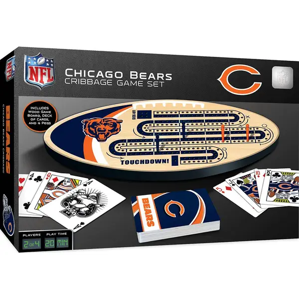 Masterpiece Puzzle Chicago Bears Cribbage Set - Intensery