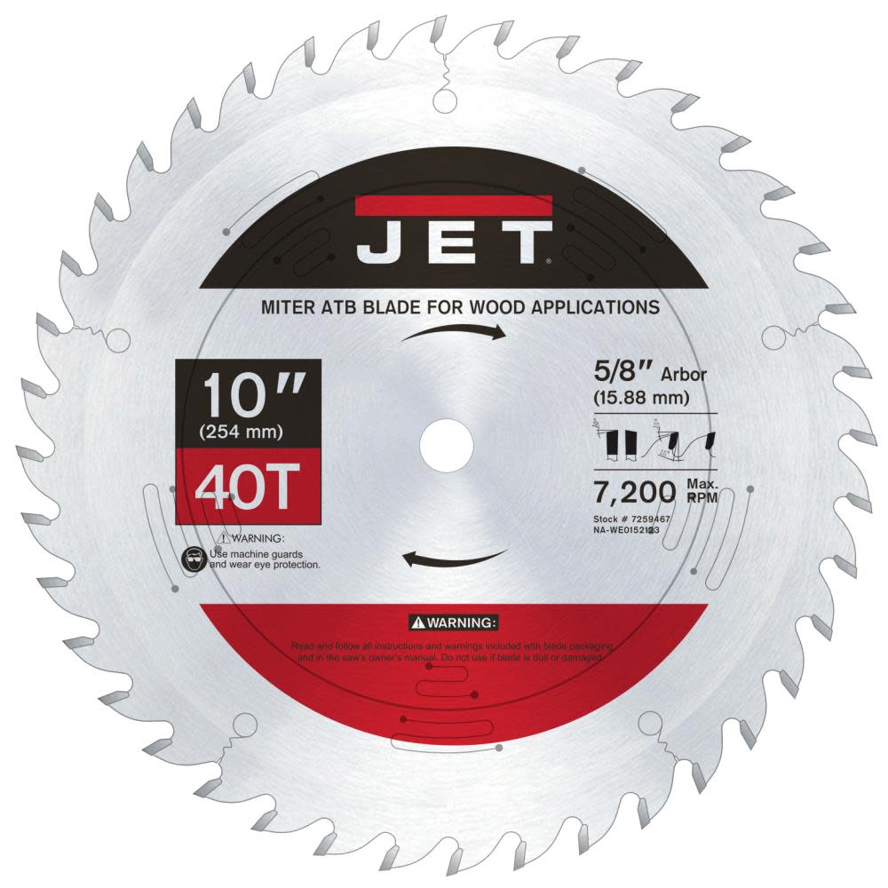 JET 1040 Miter Saw Blade 7259467 from JET - Intensery