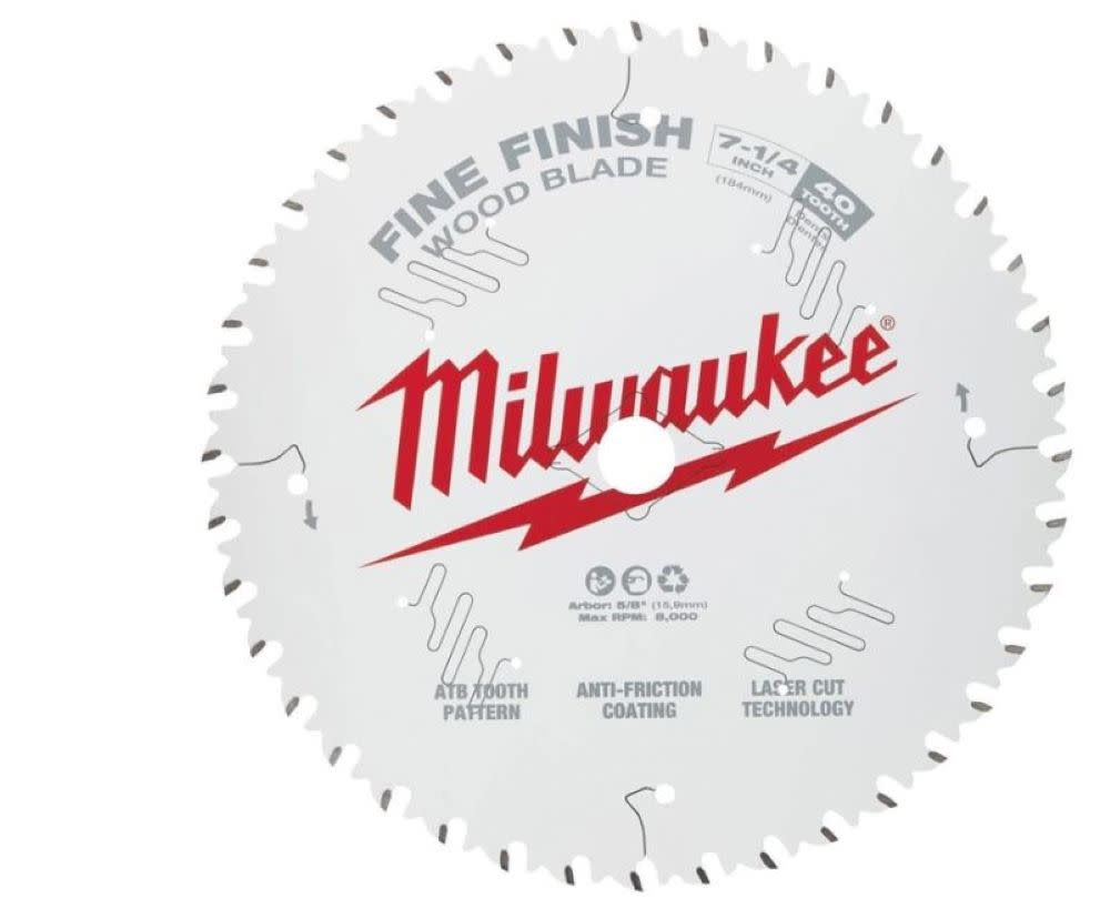 Milwaukee 7-1/4 in. 40T Fine Finish Circular Saw Blade 48-41-0726 from Milwaukee - Intensery