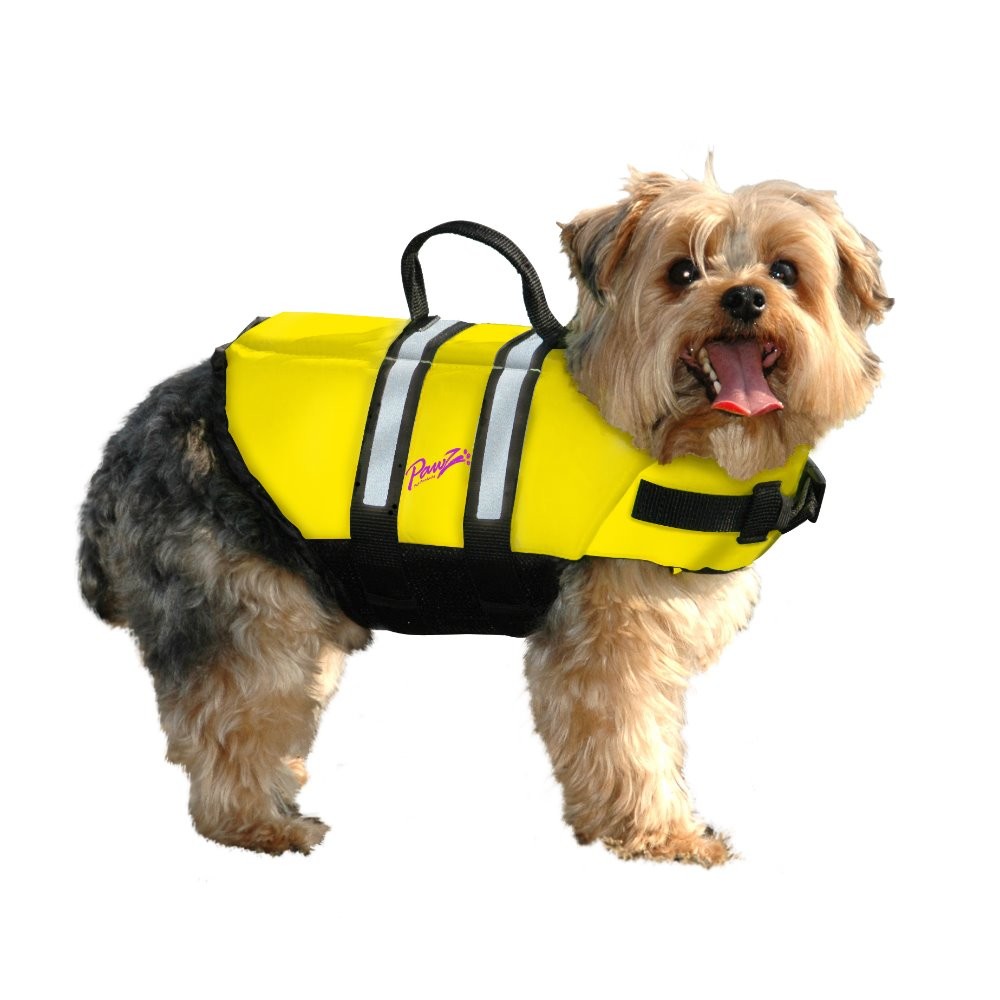 Pawz Pet Products Nylon Dog Life Jacket Small Yellow - PP-ZY1300 - Intensery