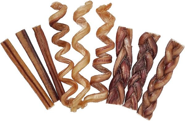 Bones and Chews Small Dog Bully Stick Variety Pack， 9 count - Intensery