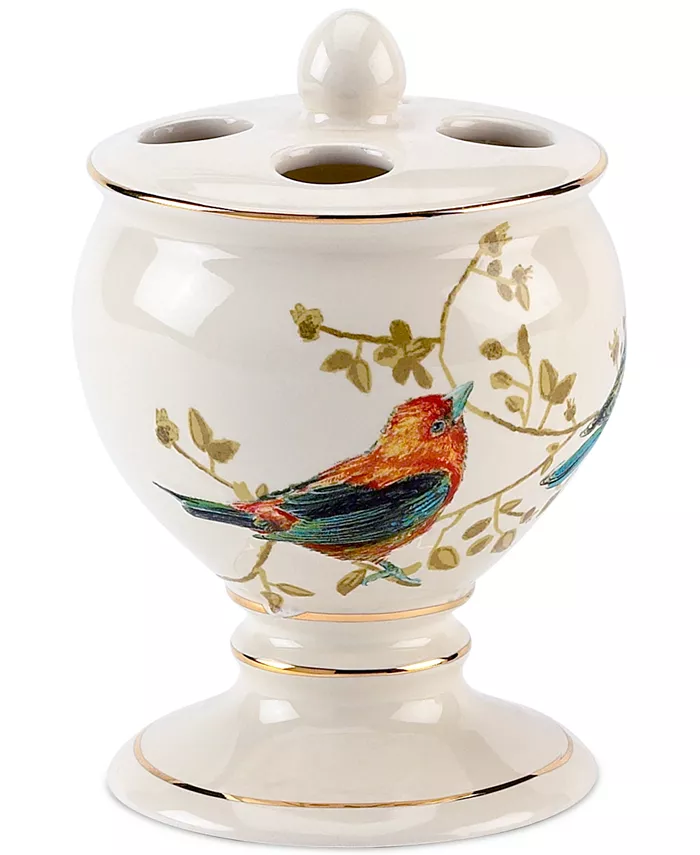 Avanti Bath Accessories， Gilded Birds Toothbrush Holder - Intensery