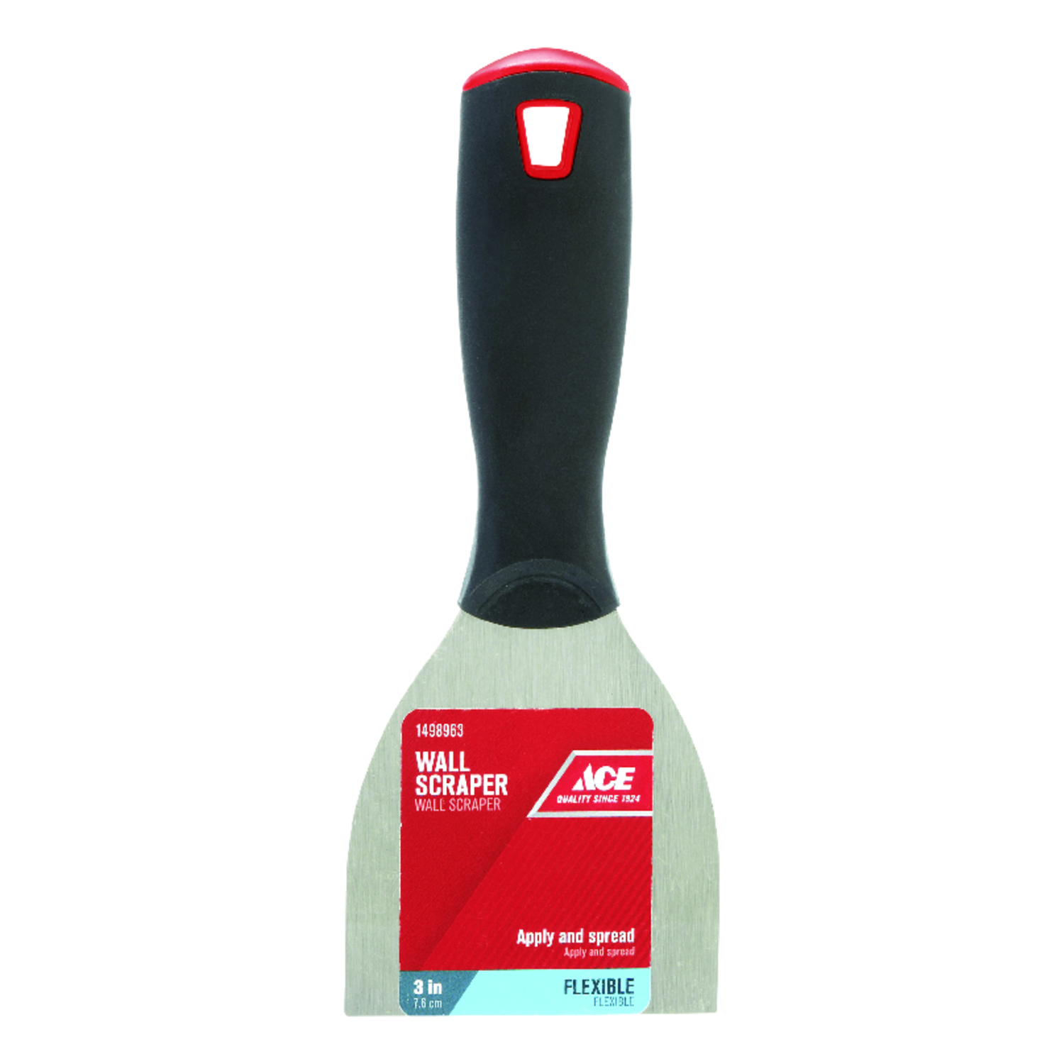 Ace 3 in. W Carbon Steel Flexible Wall Scraper - Intensery