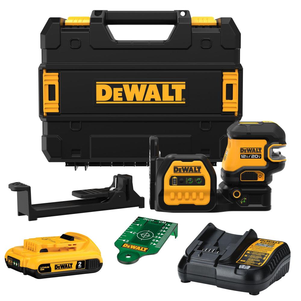 DEWALT 20V MAX 2 Spot Green Line Laser Cordless Kit DCLE34220G from DEWALT - Intensery