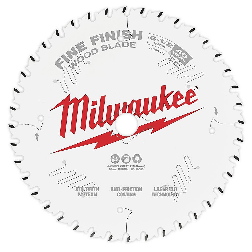 6-1/2 in. 40T Fine Finish Circular Saw Blade - Intensery