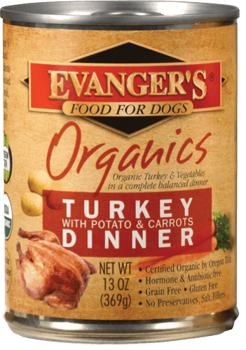 Evangers 100% Organic Turkey with Potato and Carrots Canned Dog Food - 13 oz， case of 12 - Intensery