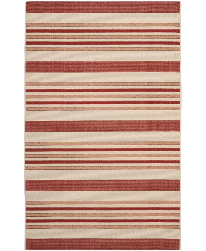 Safavieh Courtyard Beige and Red 5'3