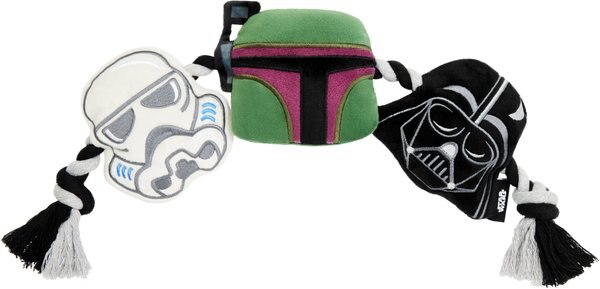 STAR WARS STORMTROOPER， BOBA FETT and DARTH VADER Plush with Rope Squeaky  Dog Toy - Intensery
