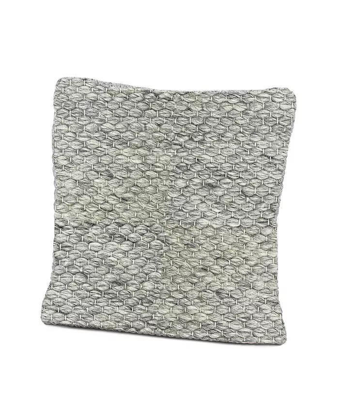 Anaya Home Light Grey Woven Down Throw Pillow - Intensery