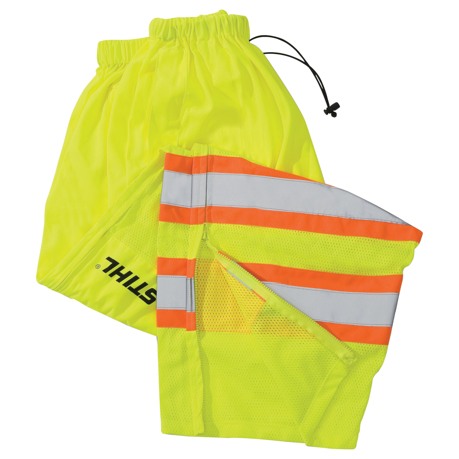STIHL Men\u0027s Nylon Reflective Safety Pants Yellow M/L 1 pk - Intensery