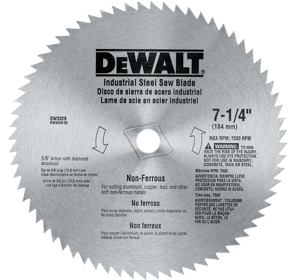 DEWALT 7-1/4 in. 20T Steel Fast Cut Steel Saw Blade DW3323 from DEWALT - Intensery
