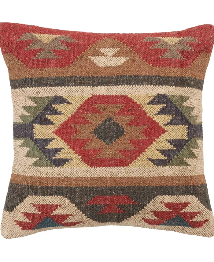 Saro Lifestyle Stripe Kilim Decorative Pillow， 20