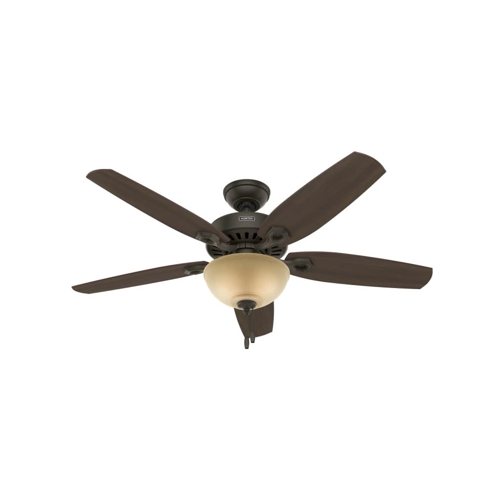 Hunter Builder Deluxe Ceiling Fan 52 Bronze Brazilian Cherry - Intensery