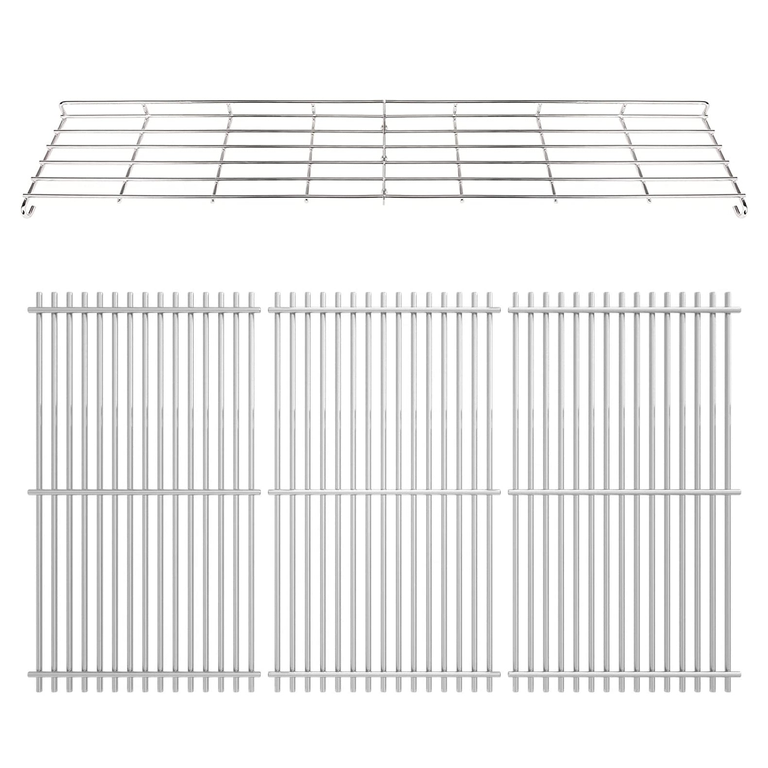 Grill Grates 66089 + Warming Rack 66045 for Weber Genesis II, Genesis II LX 400 Series 2017, E-410/S-410, E-440/S-440, II 435 - Intensery