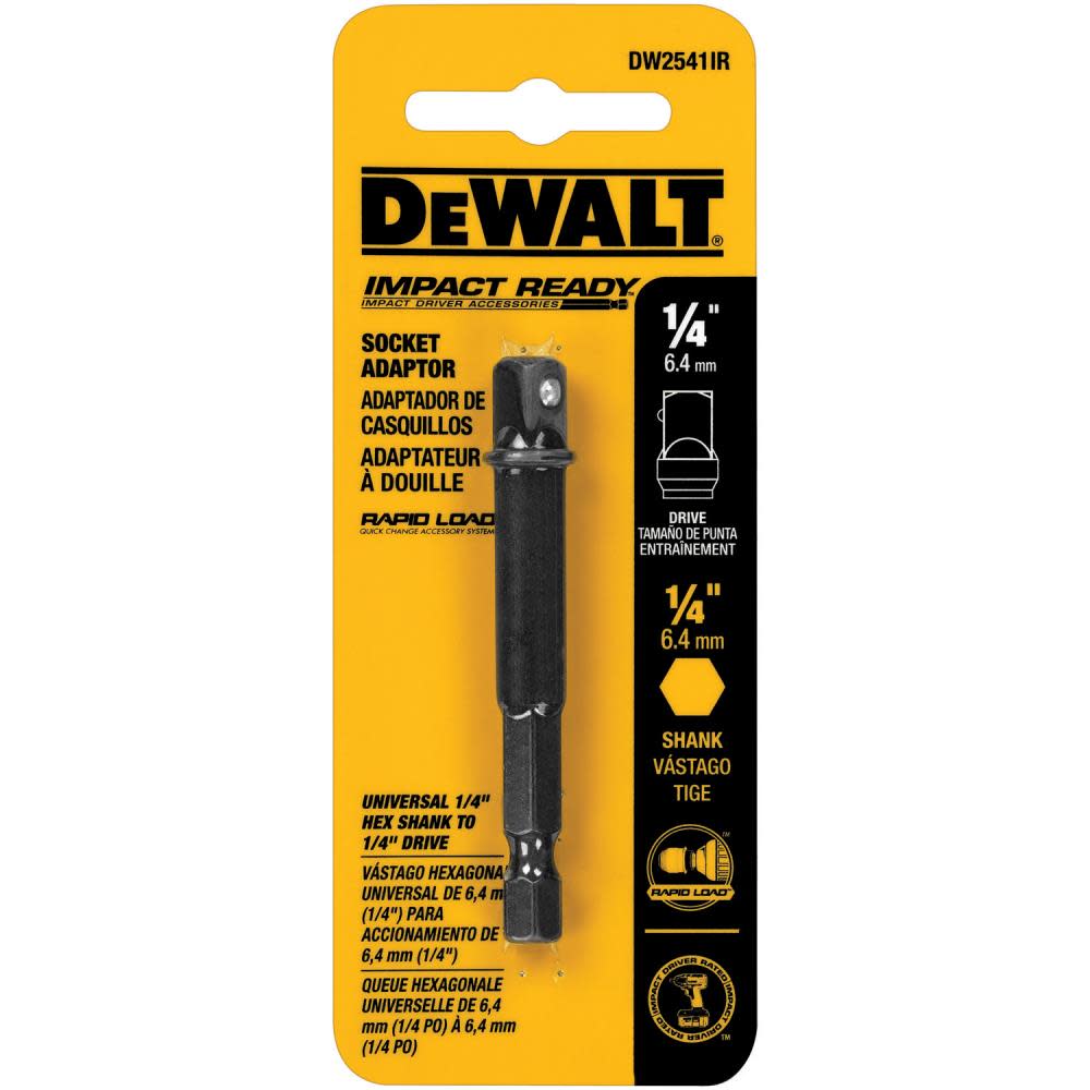 DEWALT 1/4 In. Hex Shank to 1/4 In. Socket Adapter DW2541IR from DEWALT - Intensery