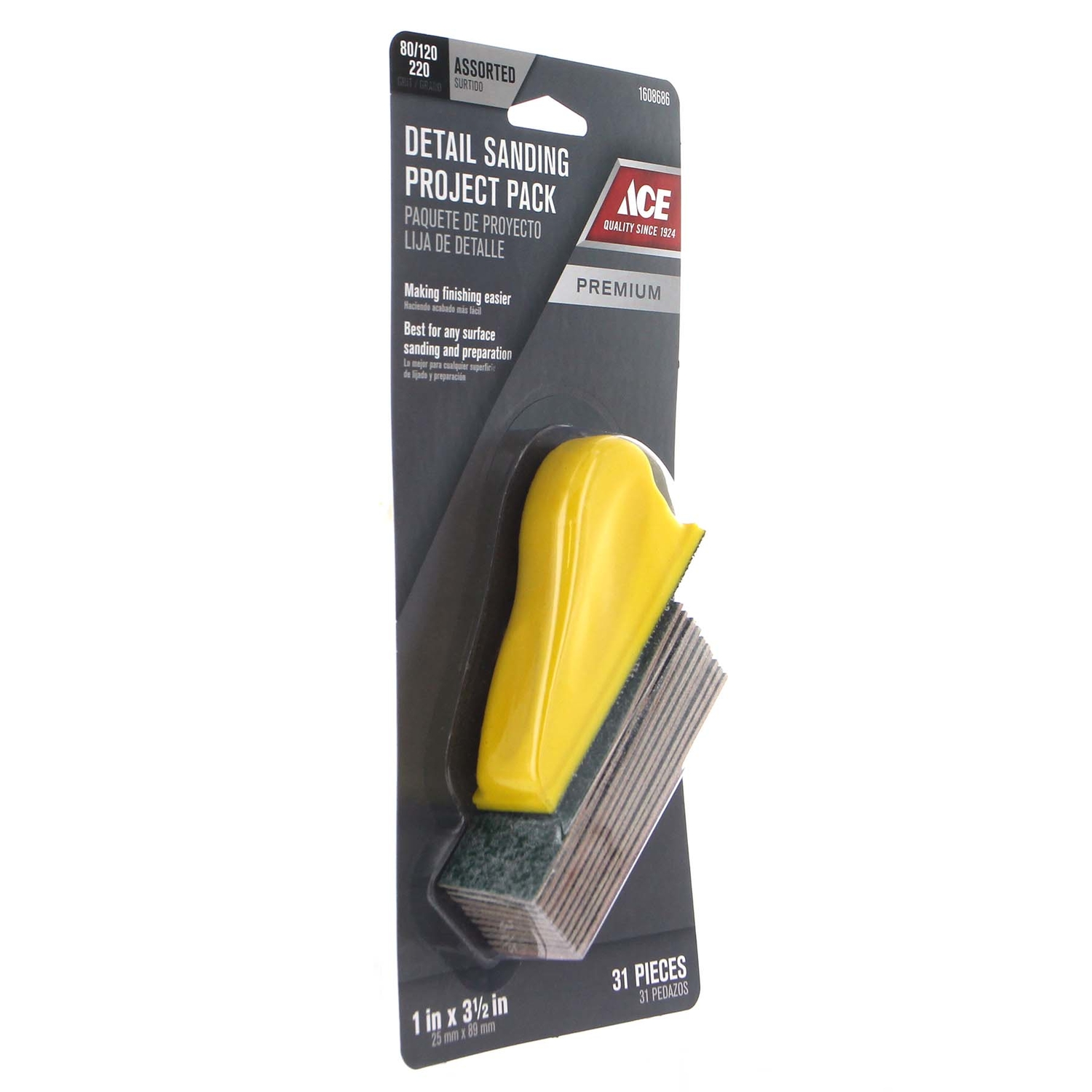 Ace MicroZip 1 in. W X 3 in. L Assorted Grit Sanding Tool - Intensery
