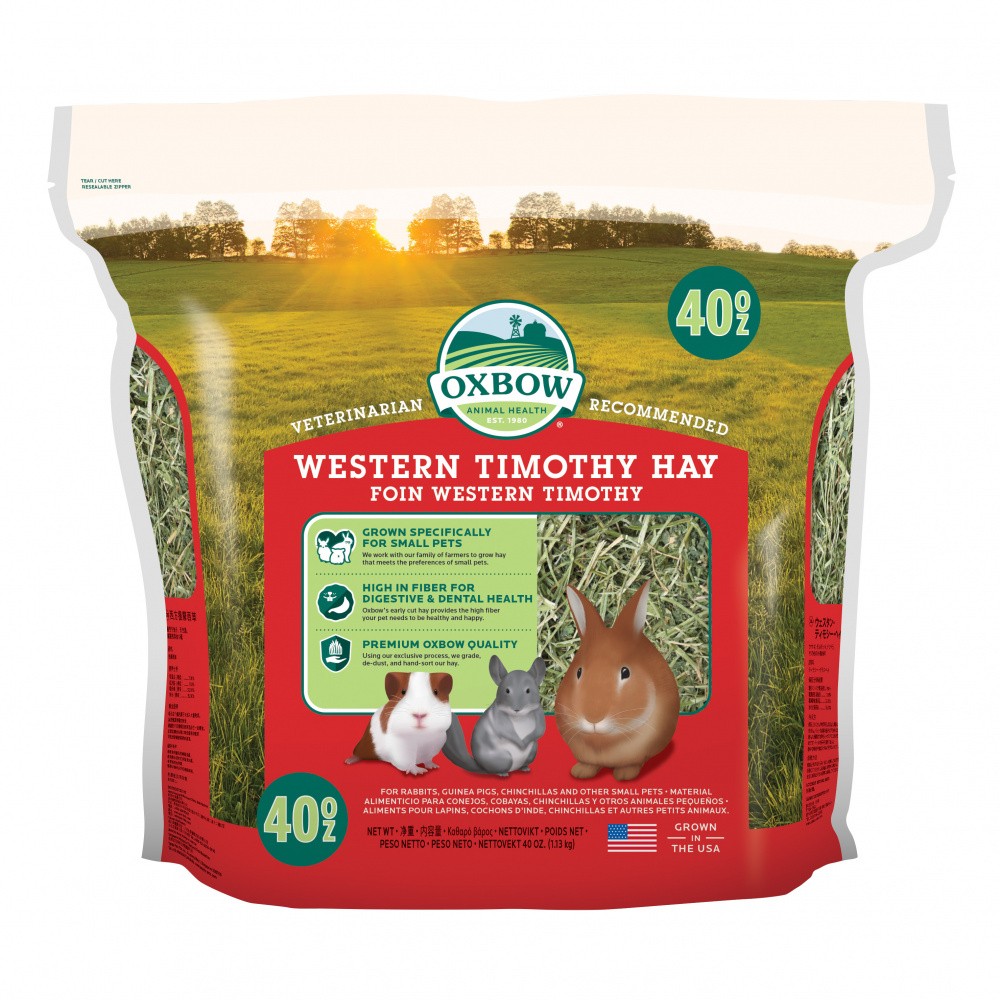 Oxbow Animal Health Western Timothy Hay All Natural Hay for Rabbits Guinea Pigs Chinchillas Hamsters and Gerbils - 15 oz - Intensery