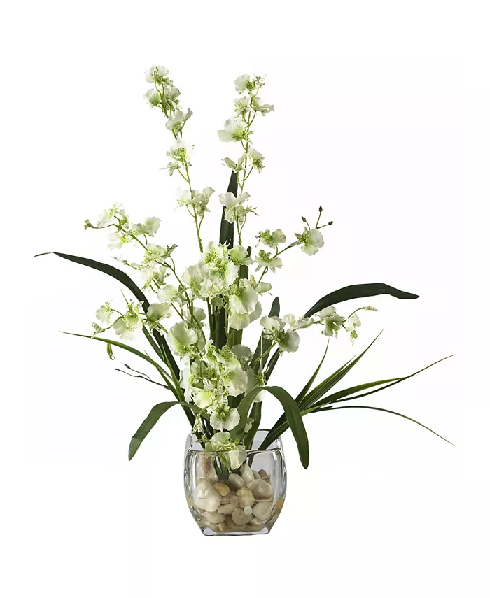 Nearly Natural Dancing Lady Orchid Liquid Illusion Artificial Flower Arrangement - Intensery