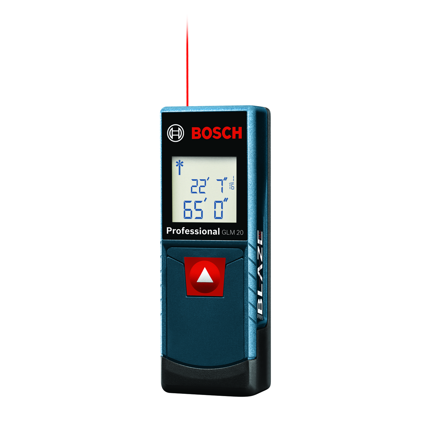 Bosch Blaze 4 in. L X 1.4 in. W With backlit display Laser Distance Measurer 65 ft. Black/Blue 1 pc - Intensery