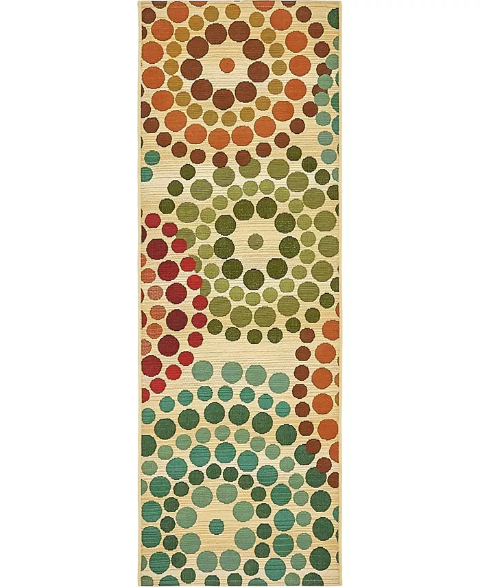 Bayshore Home Outdoor Pashio Pas1 Beige 2' x 6' Runner Area Rug - Intensery