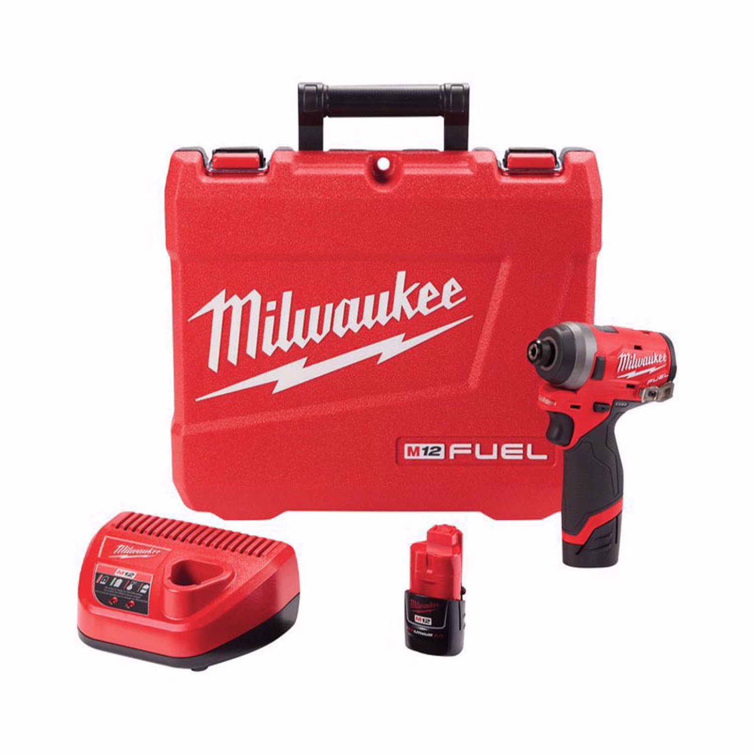 Milwaukee M12 FUEL 12 V 2 amps 1/4 in. Cordless Brushless Impact Driver Kit (Battery \u0026 Charger) - Intensery
