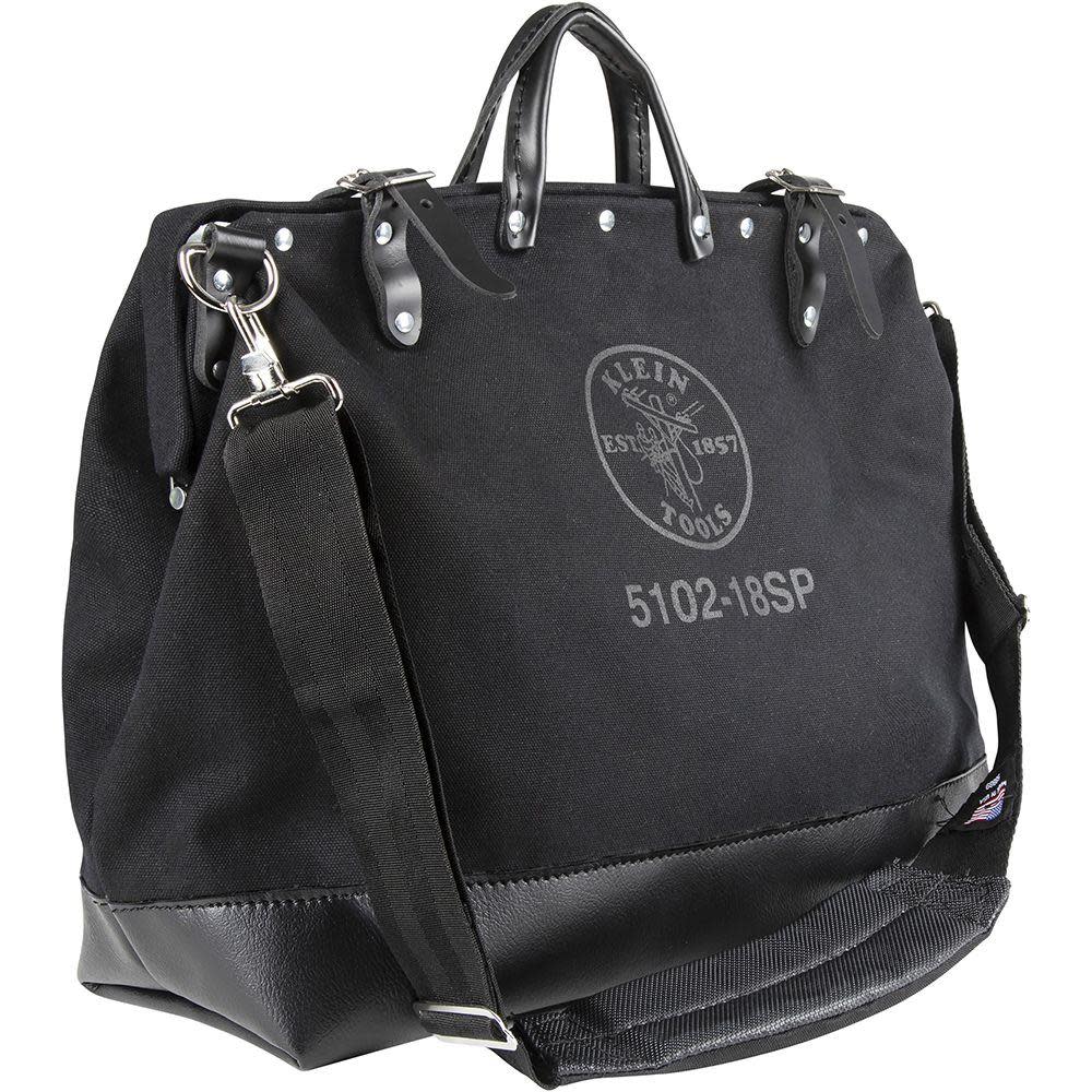 Klein Tools Deluxe Black Canvas Tool Bag 18-Inch 510218SPBLK from Klein Tools - Intensery