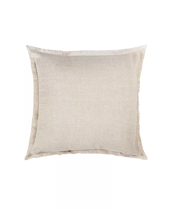 Anaya Home Beige Linen Down Alternative Throw Pillow - Intensery