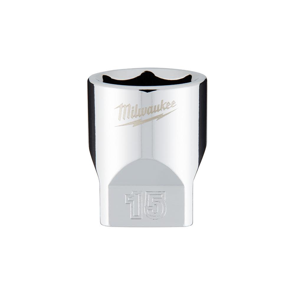 Milwaukee 1/4 in. Drive 15mm Metric 6-Point Socket 45-34-9041 from Milwaukee - Intensery