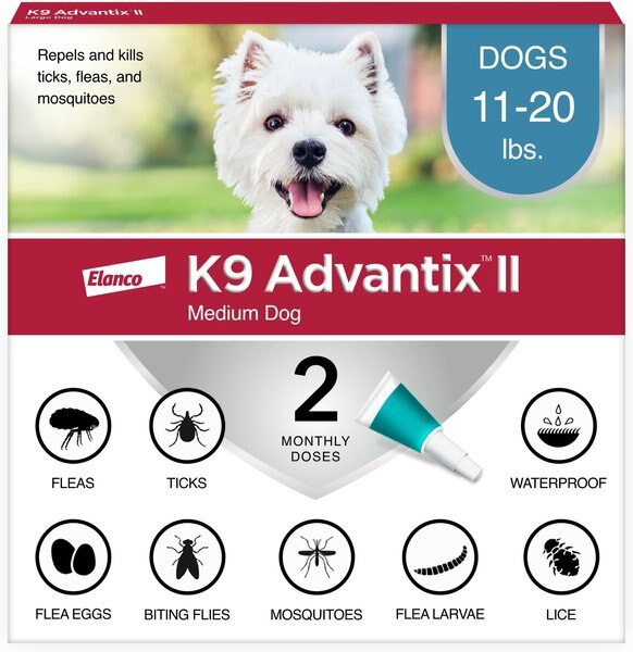 K9 Advantix II Flea and Tick Spot Treatment for Dogs， 11-20 lbs - Intensery