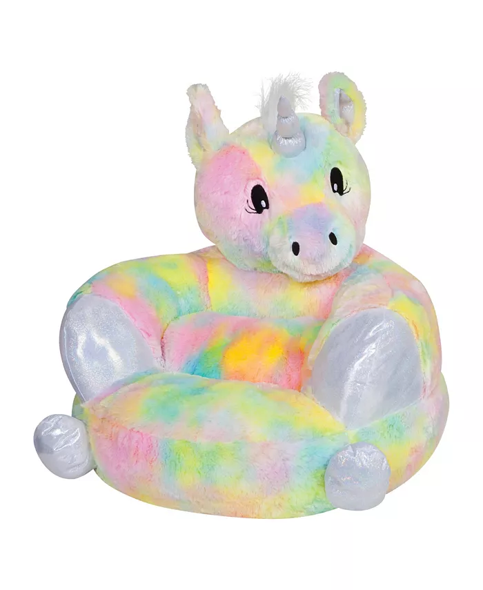 Trend Lab Children's Plush Rainbow Unicorn Character Chair - Intensery