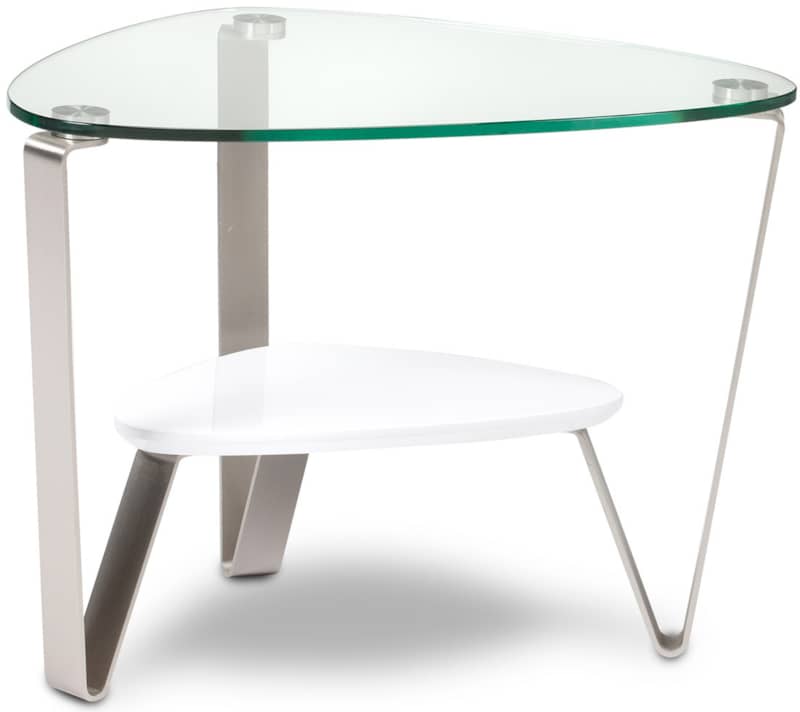 BDI Dino White Triangular End Table - Intensery