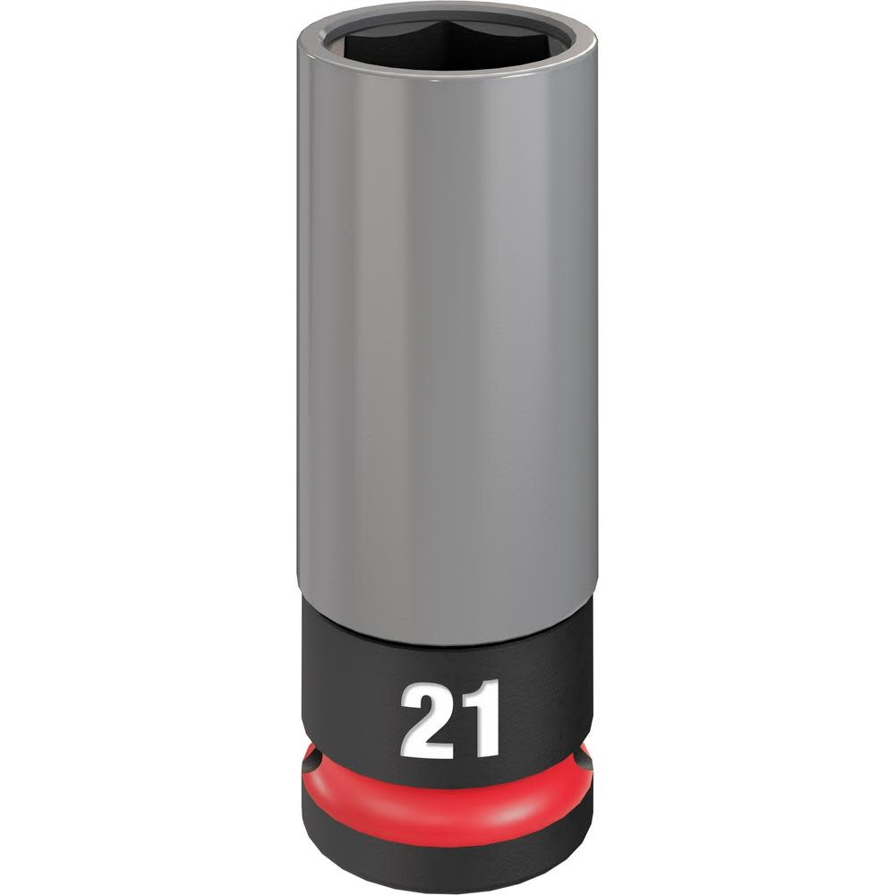 Milwaukee SHOCKWAVE Impact Duty Socket 1/2 Drive 21MM Metric Lug Nut Wheel 49-66-7806 from Milwaukee - Intensery