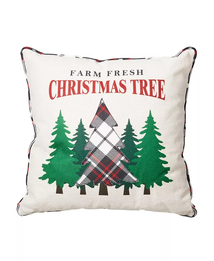 Glitzhome Farm Fresh Christmas Tree Pillow - Intensery
