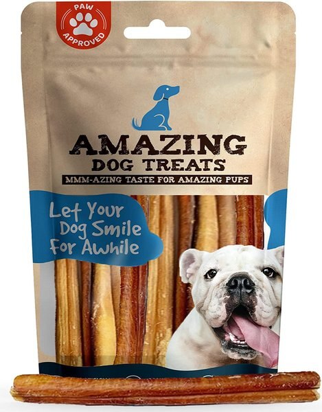 Amazing Dog Treats 6-in Bully Stick Dog Treat， 5 count - Intensery