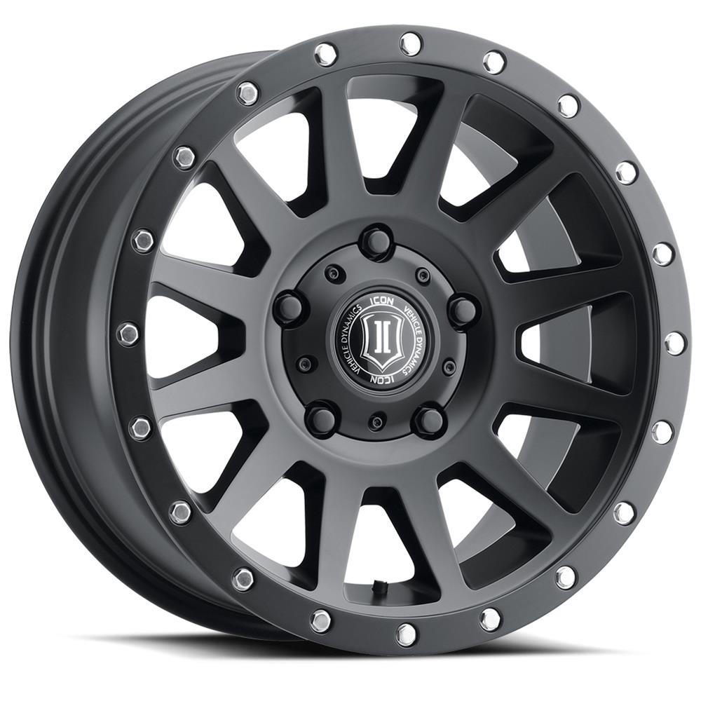 ICON Alloys 2017857345SB Icon Alloys Compression Satin Black Wheels - Intensery
