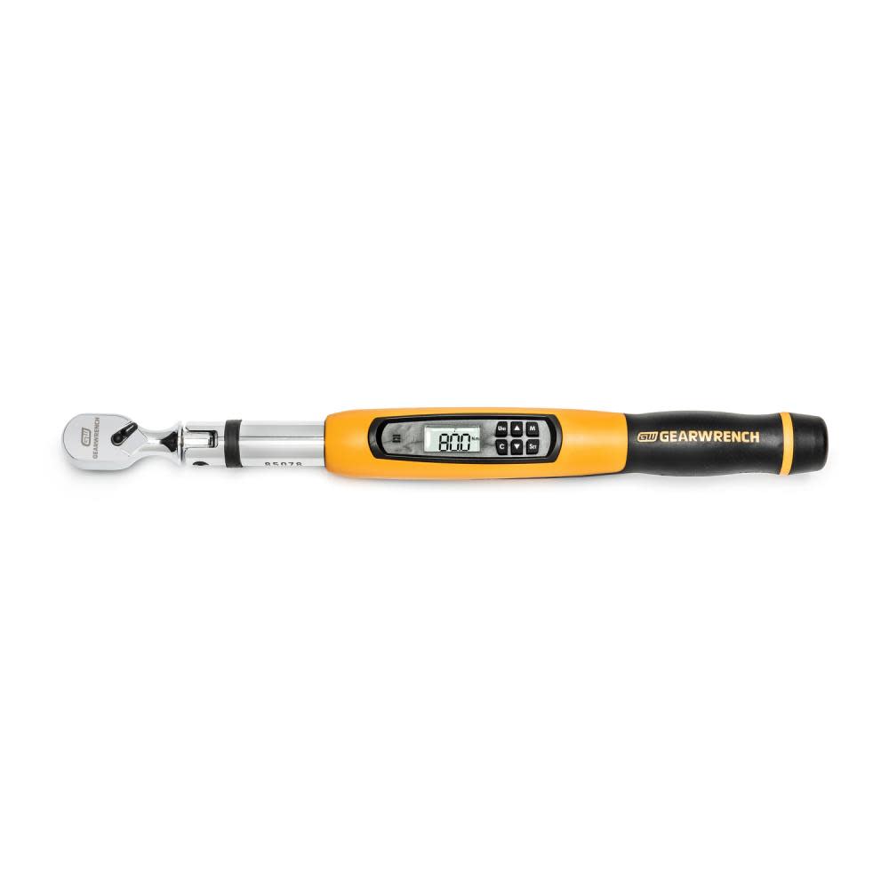 3/8 Flex Head Electronic Torque Wrench with Angle 10-100 ft/Lbs - Intensery