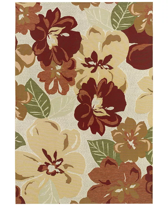 Couristan Dolce 4055 0632 Novella Rosebud Indoor Outdoor Rug Collection - Intensery