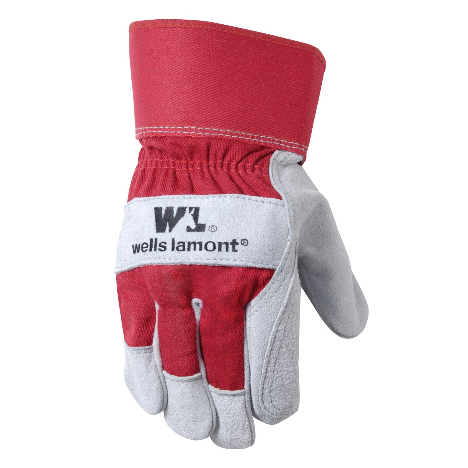 Wells Lamont Universal Palm Work Gloves Red L 1 pair - Intensery