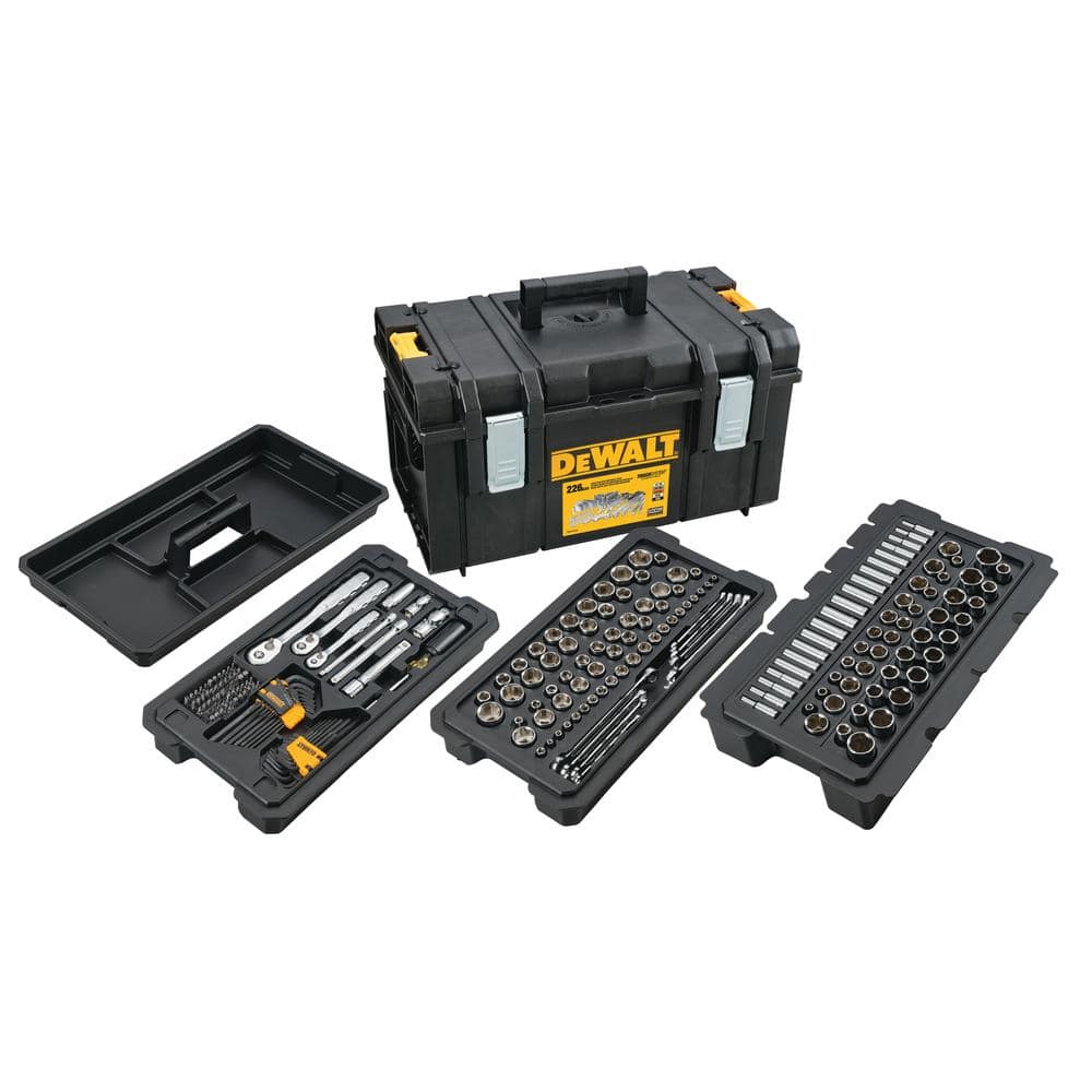 DEWALT Mechanics Tool Set (226-Piece) with TOUGHSYSTEM 22 in. Medium Tool Box DWMT45226H - Intensery