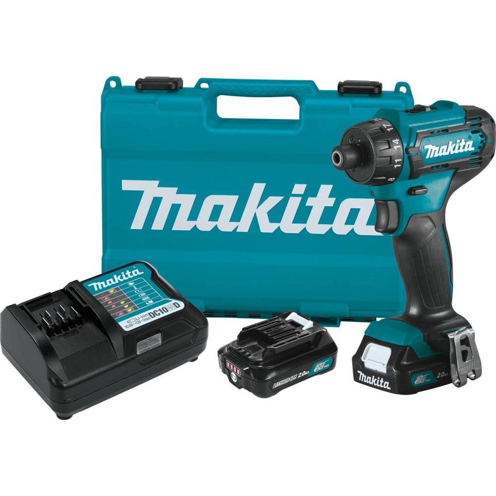 Makita 12V Max CXT Lithium-Ion Cordless 1/4 In. Hex Driver-Drill Kit (2.0Ah) FD10R1 from Makita - Intensery