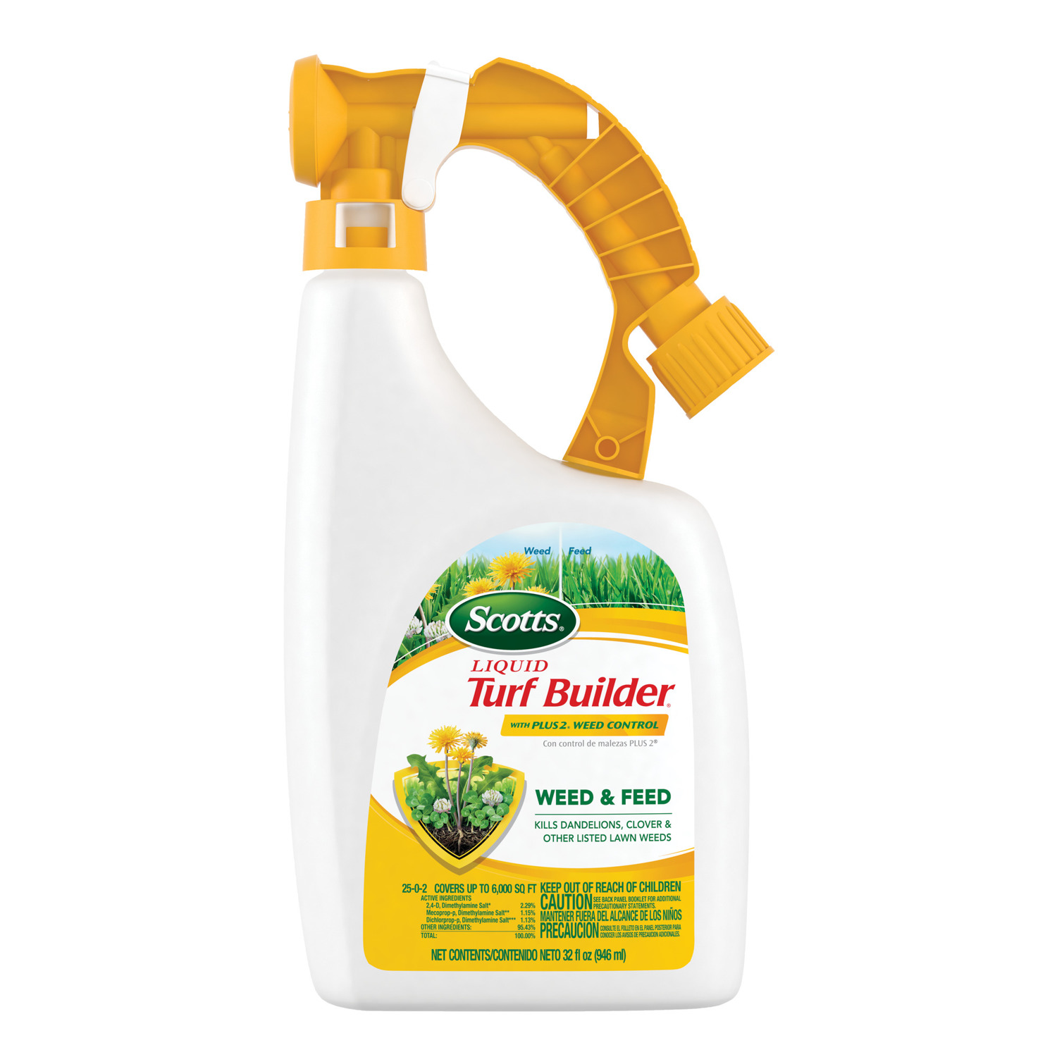 Scotts Liquid Turf Builder Weed \u0026 Feed Lawn Fertilizer For Multiple Grass Types 6000 sq ft - Intensery