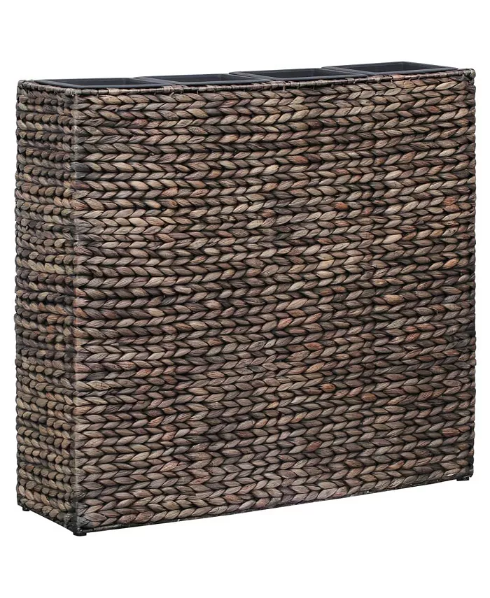 vidaXL Garden Raised Bed with 4 Pots Water Hyacinth Brown - Intensery