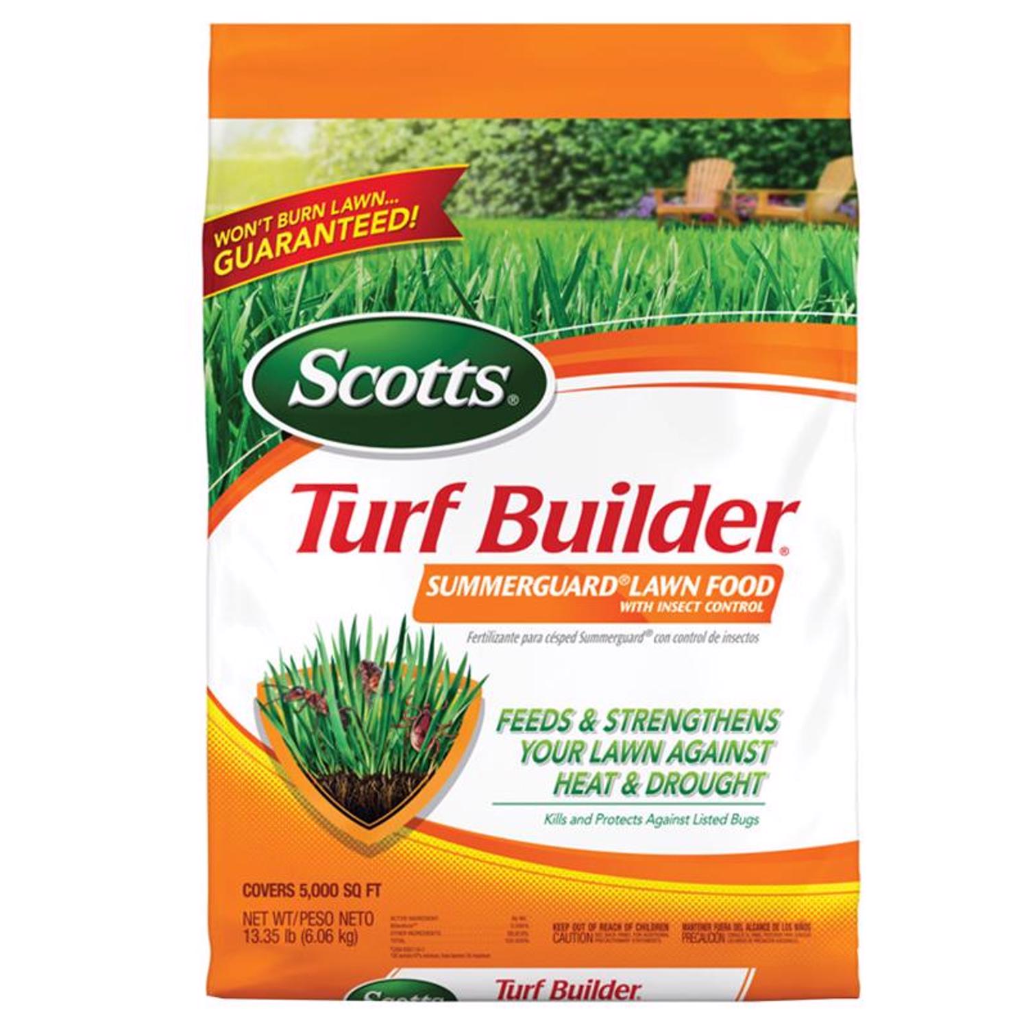 Scotts Turf Builder SummerGuard Insect and Grub Control Lawn Food For All Grasses 5000 sq ft - Intensery
