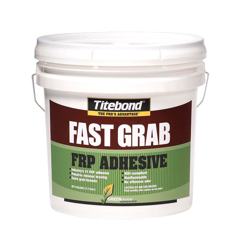 Titebond GREENchoice Fast Grab FRP High Strength Emulsion Polymer Adhesive 4 gal - Intensery