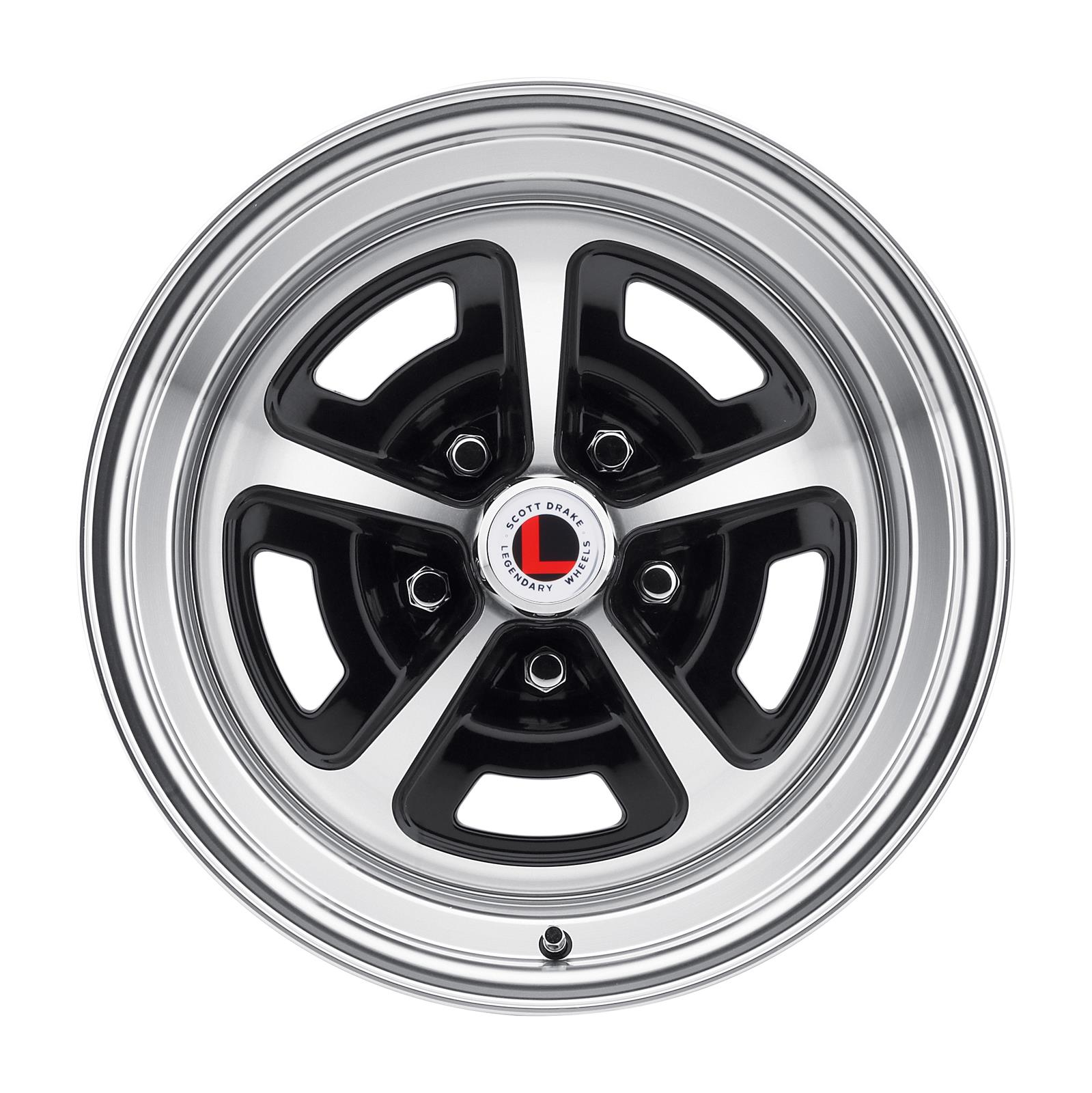 Legendary Wheels LW50-50854A Legendary Wheels Magnum 500 Gloss Black Machined Wheels - Intensery