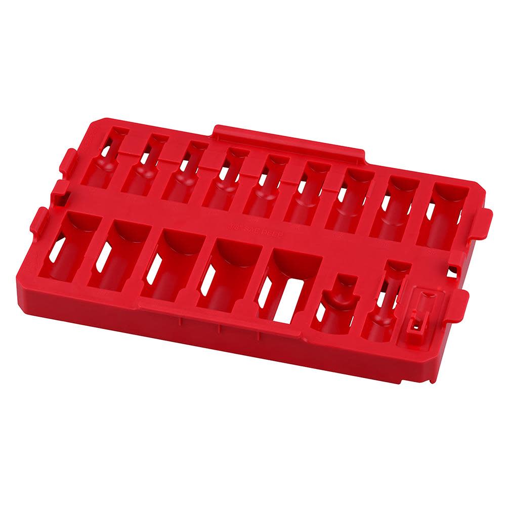 Milwaukee SHOCKWAVE Impact Duty Socket 3/8” Dr 17pc Tray Only - Intensery